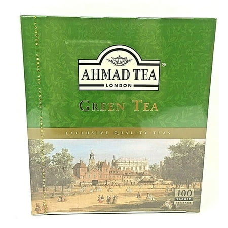 Ahmad Tea London Green Tea 100 Tagged TeaBags Exclusive