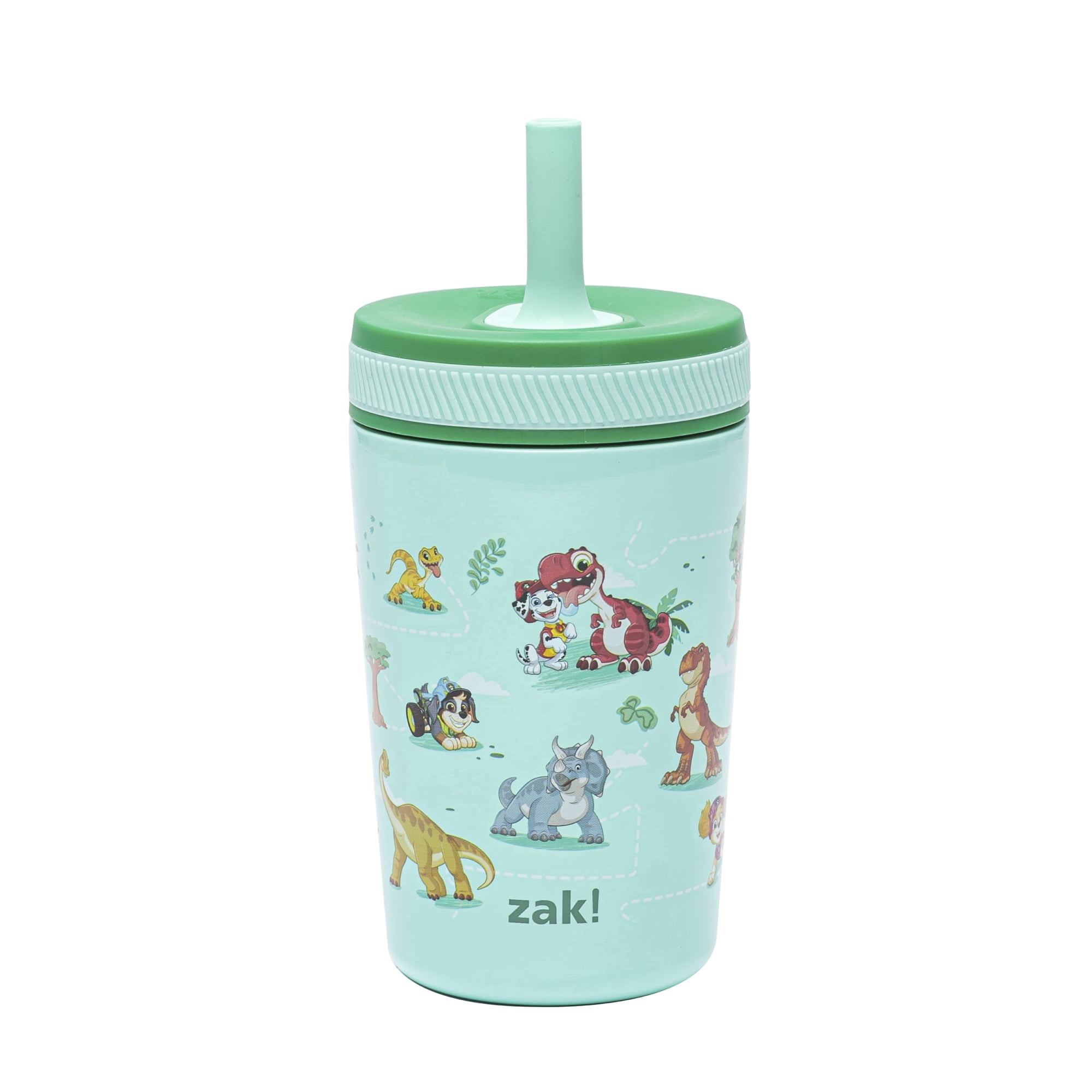 Zak Designs PAW Patrol: The Dino Movie Kelso Toddler Cups For Travel or Home, 12oz Vacuum Insulated Stainless Steel Sippy Cup With Leak-Proof Design, Perfect for Kids (Marshall, Skye, Rex)