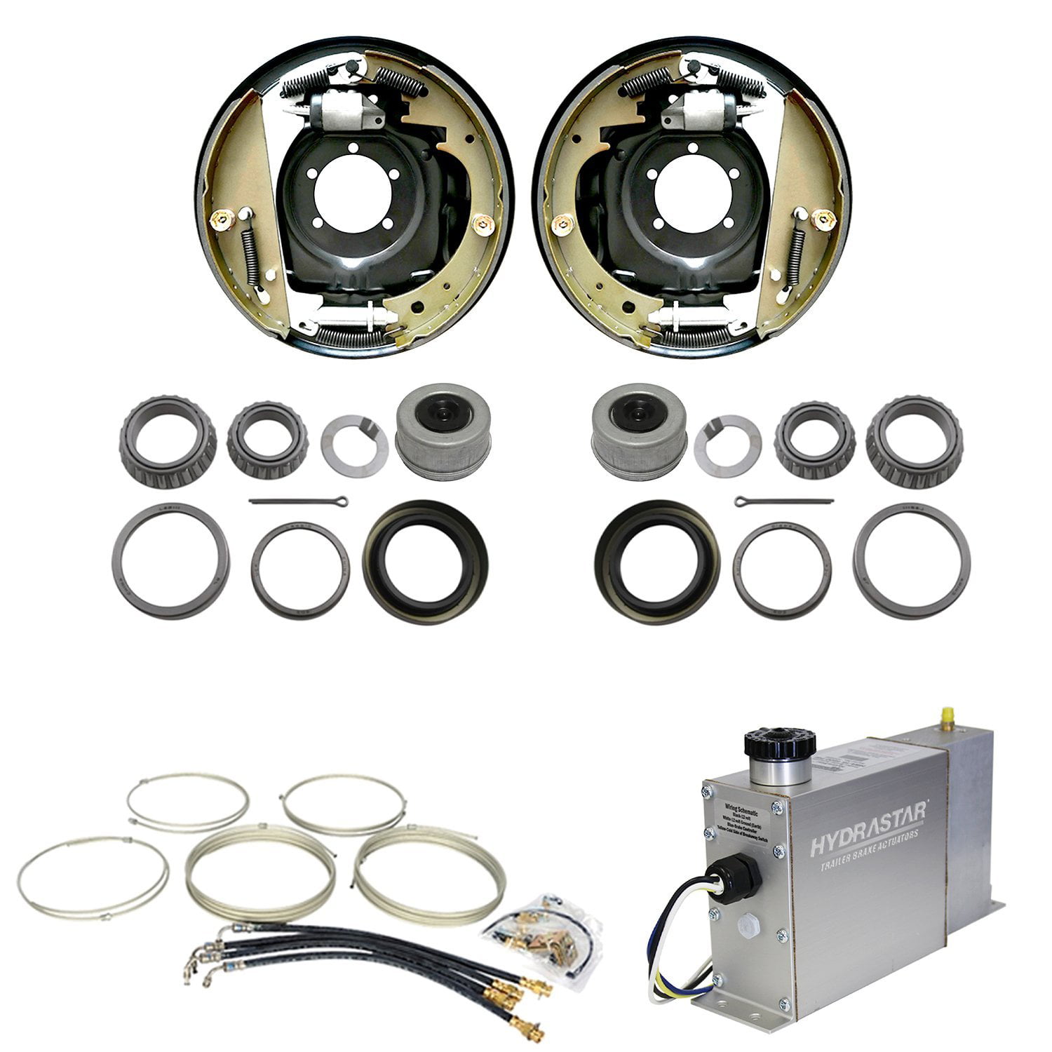 B10E-21 2 Included + 1 Right M-Parts Pair of 10 X 2-1/4 Electric Brake Assemblies Kit for 3,500 Lbs B10E-22 3.5K Trailer Axles ; 1 Left 