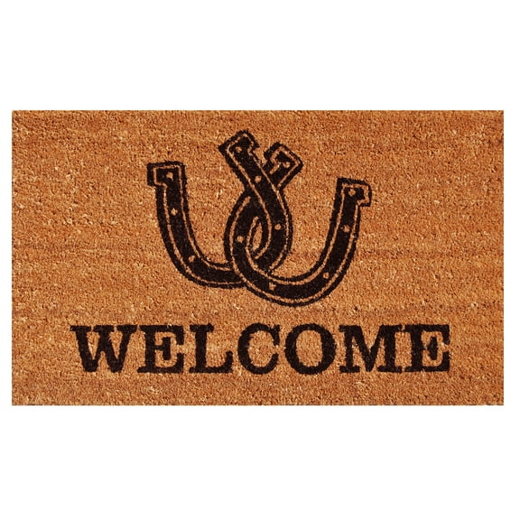 Calloway Mills 121723672 Horseshoe Welcome Doormat 36" x 72"