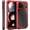 Red, variant on Compatiable with iPhone 17 Pro Max Case,360 Full Body Protective Cover Heavy Duty Shockproof [Tough Armour] Aluminum Alloy Metal Case with Silicone Built-in Screen Protector