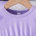 thumbnail image 5 of LYHaoo Girls' Summer Fly Sleeve Dress With Floral Mesh Trim Fashionable Round Neck Princess Dress For Toddlers,Princess Casual Dresses Sizes 9-12 Months Purple, 5 of 7