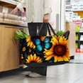 thumbnail image 6 of Starry Sky Sunflower Butterfly Large-capacity Foldable Reusable Shopping Bag: Oxford Cloth, Storage Bins, Collapsible Bucket, Storage Bin, 6 of 7