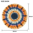 thumbnail image 6 of Orange Purple Blue Tie Dye Mandala Pattern Round Tablecloth 60"x60",Wrinkle Wipeable Table Cloth for Kitchen Dining Room Picnic Patio Party, 6 of 6