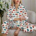 thumbnail image 6 of Picia Artoon Car Pattern Women’s Long-Sleeve Sleepwear Set - Soft 2-Piece Loungewear with Pockets, Comfy PJs for Relaxing Nights-Large, 6 of 7
