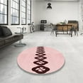 thumbnail image 3 of Ahgly Company Indoor Rectangle Patterned Pink Bubble Gum Pink Area Rugs, 7' x 10', 3 of 6