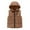 Brown, variant on SELONE Vest Toddler Boy with Pockets Hooded Zipper Solid Sleeveless Cute Clothes Black 3 Years