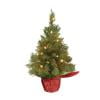 thumbnail image 2 of Small Christmas Tree with Lights, 11.8In Pre Lit Artificial Mini Xmas Tree for Tabletop, Outdoor, Bedroom, Office Decorations, Includes Led Warm Lights, PVC Branch Tips, 2 of 3