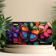 thumbnail image 6 of 1 Pcs 2D Flat License Plate Covers & Frames, Colorful Butterfly For Decorative Front, Waterproof For Decoration Aluminum License Plate Covers & Frames Cover For Men Women, 12" X 6", 6 of 7