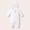 White, variant on Fesfesfes Baby Summer Long Sleeve 1 Piece Romper with Hat Soft Breathable Gauze Outfit Solid Color Jumpsuit for Boys and Girls Daily Wear Photoshoot Cozy Casual Set