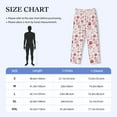thumbnail image 2 of Salouo Flower Leaves Print Pajama Pants for Men, Lounge Pants Elastic Waistband Casual Men's sleepwear Loungewear Sleep Pajama Pant -Small, 2 of 7