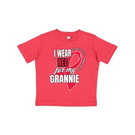 

Inktastic Sickle Cell Awareness I Wear Red For My Grannie Gift Toddler Boy or Toddler Girl T-Shirt