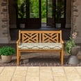 thumbnail image 2 of ARDEN Foam Outdoor Bench Cushion, 48 x 18, made with ProFoam, Rain-proof, Fade Resistant, Tan Diamond Trellis, 2 of 9