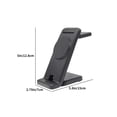 thumbnail image 3 of 3 in 1 Wireless Charger,Foldable Charging Station,15W Fast Charging,Magnetic Charging Dock,Phone Watch Earbuds,Vertical Horizontal Charge,Multi-Safety Protection,Type-C Port,Universal iOS Android, 3 of 8