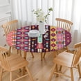 thumbnail image 3 of Ethnic Figure and Pattern Round Fitted Tablecloth with Elastic Edge,Dining Table Cover Waterproof,Outdoor Round Tablecloth for Camping,Dining,Indoor and Outdoor, 3 of 7