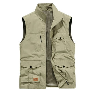 Sukany Mannen Vest Utility Schieten Safari Reizen Cargo Outdoor Lichtgewicht Werk Foto Vest met Zakken, Donkergrijs, XXL