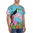 thumbnail image 5 of Rocae Tropical Jungle Flamingo for Men's Moisture-Wicking Crew Tee - T-Shirt for Sports, Outdoor Activities, and Casual Wear3X-Large, 5 of 9