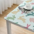 thumbnail image 4 of nygtbtfer Square Colorful Bunny Tablecloth Stainproof Tablecloths,Wipeable Table Cloth Wrinkle-Free for Round/Rectangle/Oval/Square/Party/Wedding, Spring Holiday Simple White, 4 of 7