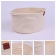 thumbnail image 2 of Unique Bargains Woven Storage Basket Shelf Storage Organizer Bin for Home Decor Beige M, 2 of 6