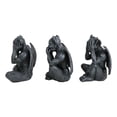 thumbnail image 3 of Notre Dame Gothic Winged See hear Speak No Evil Sitting Gargoyles Figurine Set, 3 of 12