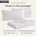 thumbnail image 6 of THD Loren - 3 Piece Full Queen Size Quilt Set, Lightweight Queen Bedspread Coverlet Set (Full/Queen, White), 6 of 8