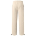 thumbnail image 6 of Girls Wide Leg Sweatpants Kids Baggy Casual Elastic Waist Track Sweat Pants with Pockets Y2k Streetwear Beige 140, 6 of 6