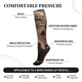 thumbnail image 3 of Lsque Sunset Sunflower Small Cow Pattern Sport Compression Socks for Men & Women 15-20 mmHg Knee High Nurse Pregnant Running Medical and Travel Athletic, 3 of 6
