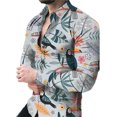 thumbnail image 3 of Camisas florales estilo playa hawaiano 2024 para hombre, camisa vintage con estampado 3D para hombre, camisa de manga larga con solapa y botón, primavera Y2k, 3 of 5