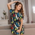 thumbnail image 3 of Easygdp Perroquet pour Chemise de Nuit Femme Manches Courtes Chemise Décontractée Imprimée, 3 of 6