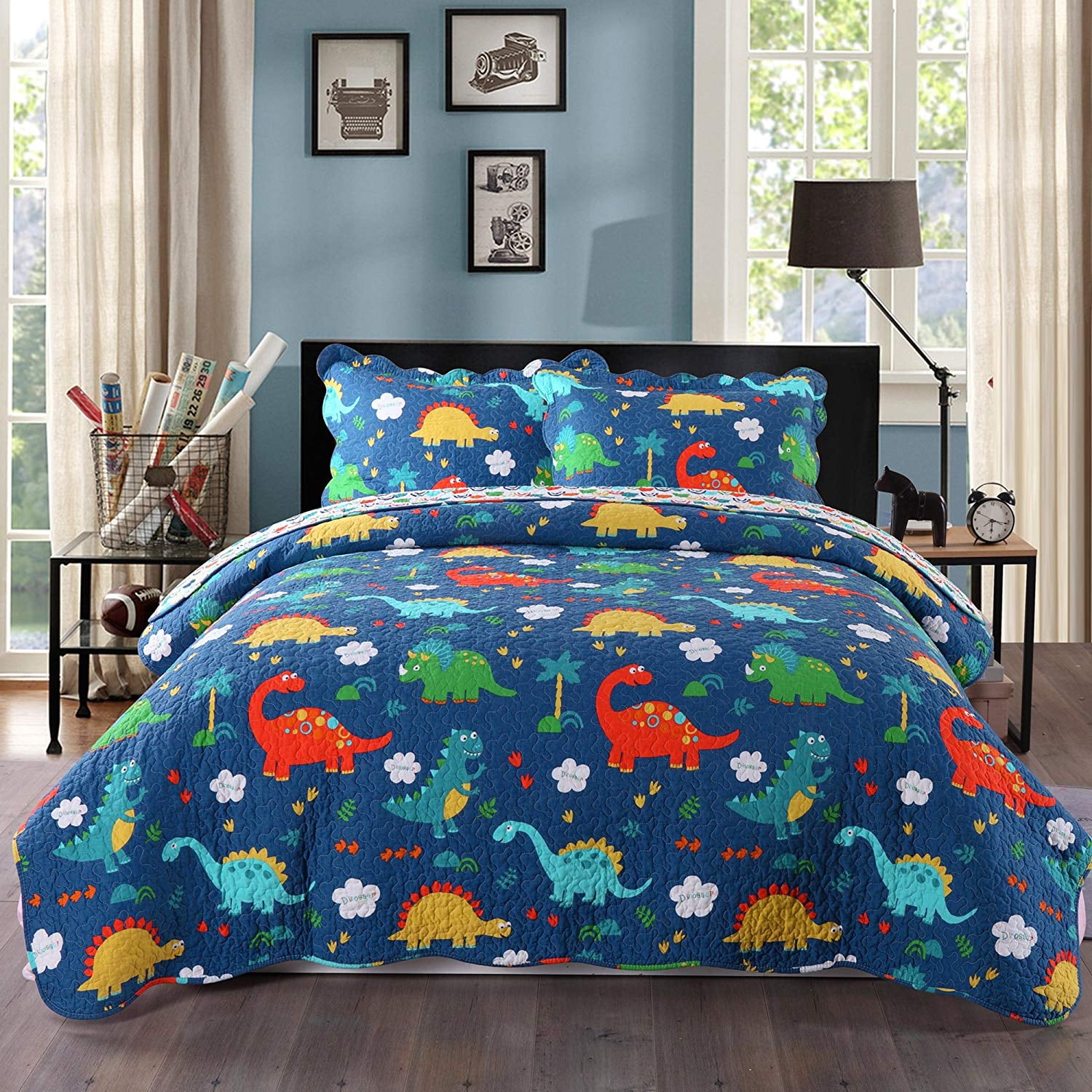 A73 Bird 2/3pcs Kids Quilt Bedspread Comforter Set Throw Blanket for Quilt 
