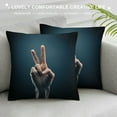 thumbnail image 3 of RUIYC  Preppy Pillow Covers ,Toddler Boy Room Decor,Little Man Cave Preppy Peace Sign Decorative Pillowcase Throw Pillow Cover,Boy Nursery Pillow for Sofa Bed Boy Teen Room Dorm Decor Pillow, 3 of 5