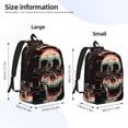 thumbnail image 4 of Balery Glitch Screaming Skull Vintage Canvas Backpack for Men and Women - Large Capacity, Durable Travel Laptop Bag for School, Work, Hiking, and Outdoor Activities, 4 of 7