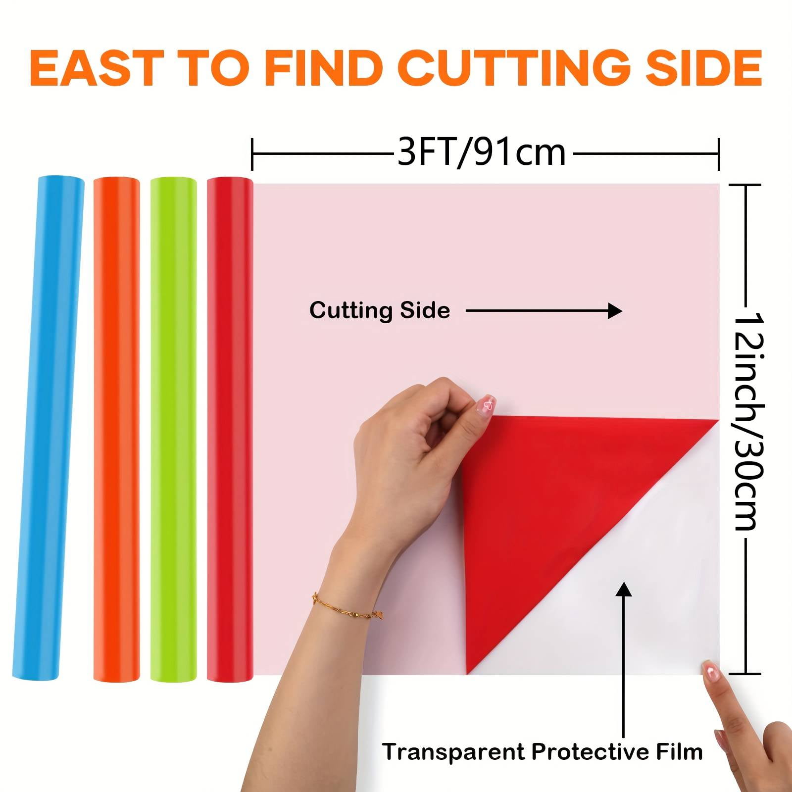 20 Pack Heat Transfer Vinyl Rolls 12"x3FT, HTV Vinyl Bundle for DIY T-Shirts & Crafts