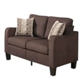 thumbnail image 3 of Poundex Furniture 2 Piece Fabric Sofa Loveseat Set in Brown Chocolate, 3 of 6