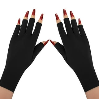 MelodySusie® UV Shield Glove Anti UV Glove for Gel Manicures with UV/LED  Lamps (Classic Black)