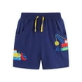 thumbnail image 2 of Tdoqot Boys' Performance Shorts- Soft Elastic Waist Cootton Print Basketball Shorts Dark Blue Size 2 T, 2 of 6