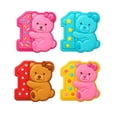 thumbnail image 4 of Mighty Gadget Teddy Bear with Number 1 Cookie Cutter & Stamp - 4x3.8" Perfect for 1 Year Old Celebrations (Random Color), 4 of 4