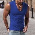thumbnail image 7 of Fgnfyis Men's Casual Vest Loose Fit Sleeveless Top for Everyday Wear and Outdoor Activities Mens Tank Top Blue M, 7 of 7