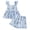WC15-Blue, variant on Toddler Girl Clothes Summer 6 9 12 18 24 Months 2T 3T 4T Cute Sleeveless Tank Tops With Bow and Ruffled Shorts 2Pcs Outfits Set,Sizes 6-12 Months