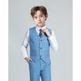 thumbnail image 5 of Lycody Boy's Suit Vest with Bowtie and Tie Kids Suits for Teen Adjustable Back Strap Vest Set Tie and Bowtie for Wedding Graduate Prom Party, 5 of 6