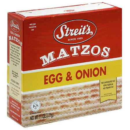 Streit's Egg & Onion Matzos, 11 oz, (Pack of 12)