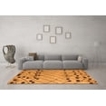 thumbnail image 3 of Ahgly Company Indoor Square Abstract Orange Modern Area Rugs, 6' Square, 3 of 4