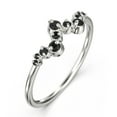 thumbnail image 2 of 0.27ct Round black diamond moissanite 10k White Gold Wedding Band, 2 of 4
