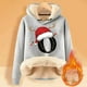 thumbnail image 2 of WILLBEST Sudadera con Capucha y Estampado Navideño de Mujer, con Espalda de Lana, Cálida, de Lana, Ideal para El Invierno Modelo 1181 X-Grande, 2 of 4