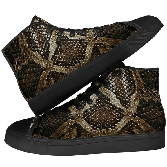 Aidianart Womens Snake High Top Shoes High Top Canvas Sneakers Size 15.5