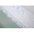 thumbnail image 2 of White Luxury Eyelet Lace Bed Flat Sheet Queen Size Bed Linen 1 Piece, 2 of 9