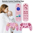thumbnail image 4 of 2-Pack Baby Teether Toys Silicone Toddler, Educational Sensory Toy Chew Toys, TV Remote Control Shape Teething Toys for Babies 6-18 Months (Black), 4 of 6