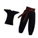 thumbnail image 4 of 1:12 Pantalones de salón para hombres a escala con cinturón, disfraz de muñeca en miniatura suelta de cosplay deportivo para 6 '' cifras de acción, camisa pantalones negros, 4 of 10
