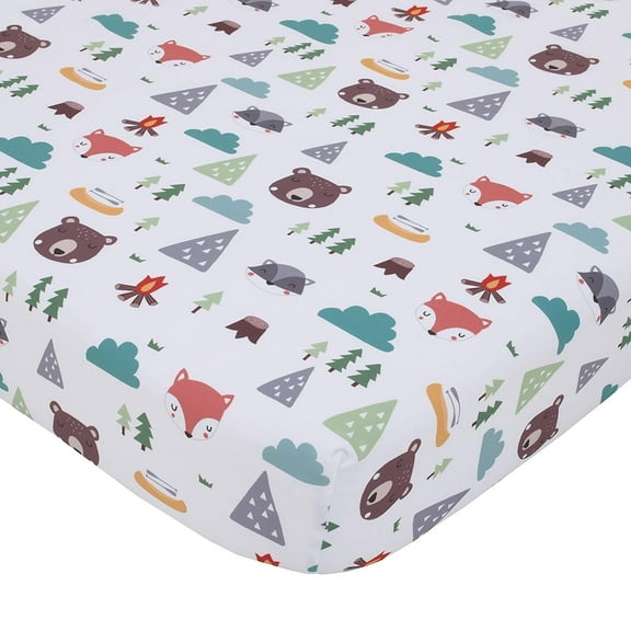 NoJo Retro Happy Camper Fitted Crib Sheet