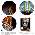 thumbnail image 3 of Designart "Blue Mursi Pride Portrait II" People Framed Wall Art - Global Blue African Tribal Entryway Framed Wall Art, 3 of 6